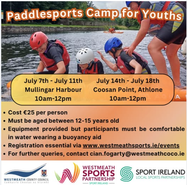 Paddlesports Camps – Mullingar and Athlone