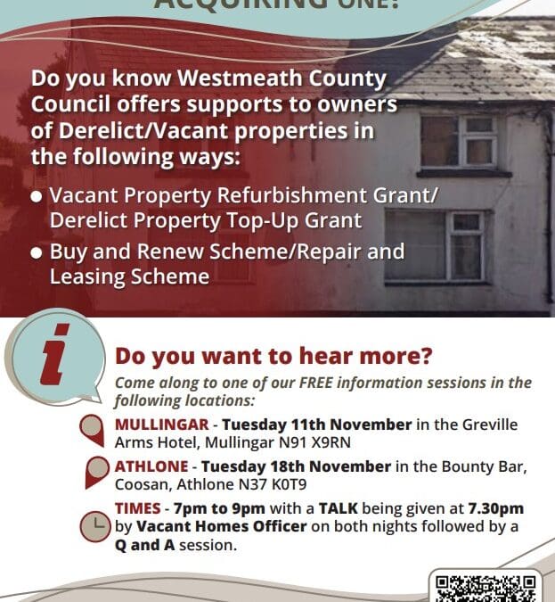 Vacant or Derelict Property Grant – Information Nights